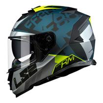 Capacete LS2 FF800 Storm Sprinter Preto Cinza e Amarelo Fosco