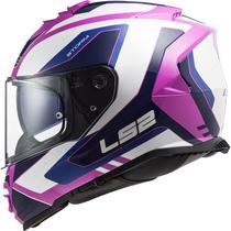 Capacete Ls2 ff800 Storm Techy Branco Rosa