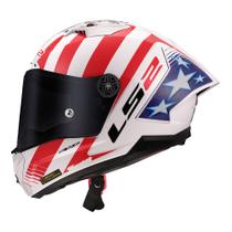 Capacete Ls2 FF805 Thunder C GP Baz Réplica Branco Azul e Vermelho Capacete Ls2 FF805 Thunder C GP Baz Réplica Branco Azul e Vermelho
