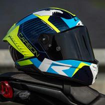 Capacete LS2 FF805 Thunder C Racing 1 Azul/Amarelo