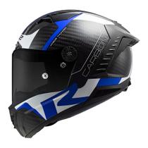 Capacete Ls2 FF805 Thunder Carbon Racing 1 Preto e Azul