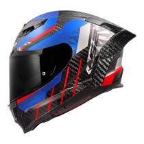 Capacete LS2 FF807 Dragon Trax Preto Azul e Vermelho