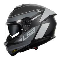 Capacete LS2 FF808 Stream II Gran Preto e Cinza Nardo Tamanho:60