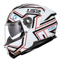 Capacete LS2 FF808 Stream II Maze Branco e Preto