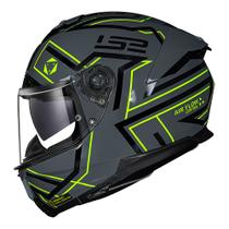 Capacete LS2 FF808 Stream II Maze Preto e Cinza Brilhante