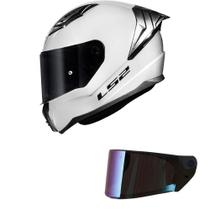 Capacete LS2 FF810 Vigo Monocolor Branco Mais Viseira Camaleão Capacete LS2 FF810 Vigo Monocolor Branco Mais Viseira Camaleão