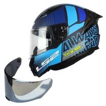 Capacete Ls2 FF810 Vigo Shift Azul Preto + Viseira Prata Capacete Ls2 FF810 Vigo Shift Azul Preto + Viseira Prata