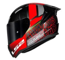 Capacete LS2 FF810 Vigo Shift Cinza Jeans Vermelho