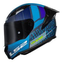 Capacete LS2 FF810 Vigo Shift Preto e Azul Fosco Cor:Preto+AzulTamanho:60Gênero:Masculino