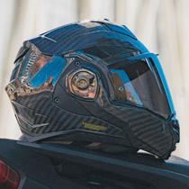 Capacete ls2 ff901 robocop advant x carbon preto articulado