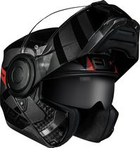 Capacete Ls2 Ff902 Scope Hamr Preto Vermelho com óculos Interno