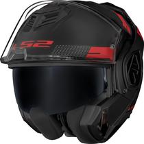 Capacete Ls2 Ff906 Advant Bend Robocop Preto fosco vermelho Capacete Ls2 Ff906 Advant Bend Robocop Preto fosco vermelho