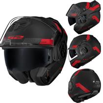 Capacete Ls2 Ff906 Advant Bend Robocop Preto fosco vermelho
