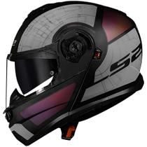 Capacete LS2 FF908 Strobe 2 Orion Fosco Preto Roxo