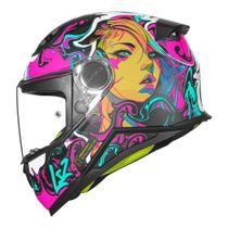 Capacete LS2 Kid FF812 Cyberg Roxo Fosco / Cyan