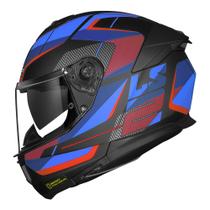 Capacete LS2 Masculino FF808 Road Bicomposto Oculos Moto