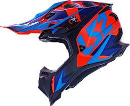 Capacete Ls2 MX700 Subverter Evo Nimble Laranja Azul Cross