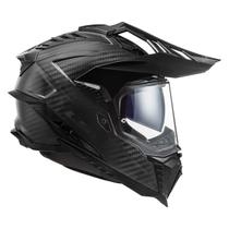 Capacete Ls2 Mx701 Explorer Carbon Solid Preto Fosco