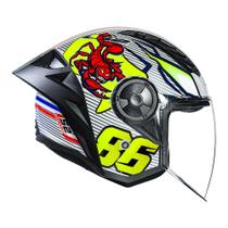 Capacete LS2 Of616 S Airflow Il Sting Branco e Amarelo Capacete LS2 Of616 S Airflow Il Sting Branco e Amarelo