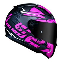 Capacete ls2 rapid cromo rosa