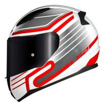 Capacete LS2 Rapid FF353 Circuit Branco Vermelho