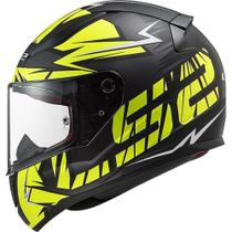 Capacete ls2 rapid ff353 cromo matte blk/hi-vis