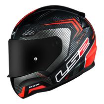 Capacete LS2 Rapid FF353 Doom Preto Fosco Vermelho Capacete LS2 Rapid FF353 Doom Preto Fosco Vermelho