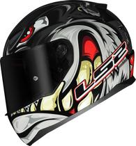 Capacete LS2 Rapid FF353 Spox Cinza Vermelho Hiena