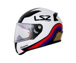 Capacete Ls2 Rapid Ff353 Stark White Red Blue Gold