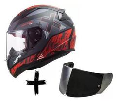 Capacete LS2 Rapid FF353 Xtreet Vermelho + Viseira Espelhada