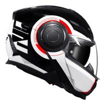 Capacete ls2 scope arch branco/vermelho