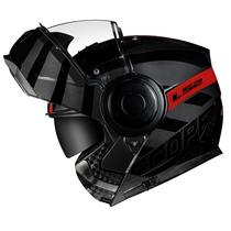 Capacete Ls2 Scope Ff902 Hamr Vermelho Robocop Articulado