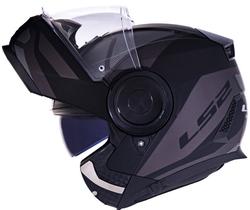 Capacete Ls2 Scope Ff902 Mask Preto Cinza Escamoteável Capacete Ls2 Scope Ff902 Mask Preto Cinza Escamoteável