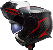 Capacete Ls2 Scope Ff902 Skid Vermelho Robocop Articulado