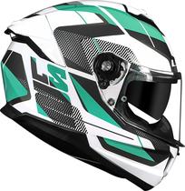 Capacete LS2 Stream 2 FF808 Road Branco e Verde Brilhante Masculino e Feminino