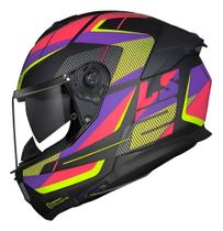 Capacete Ls2 Stream 2 Ff808 Road Fosco Preto Rosa