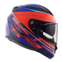 Capacete Ls2 Stream Ff320 Ixel Azul Laranja