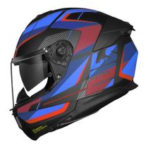 Capacete LS2 Stream II FF808 Road Titanium Vermelho Fosco