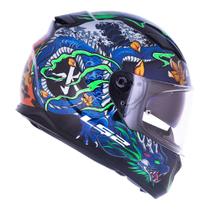 Capacete ls2 stream warrior azul