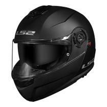 Capacete ls2 strobe ii monocolor preto fosco