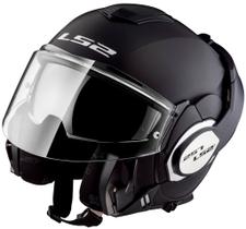 Capacete ls2 Valiant ff399 Monocolor Preto Fosco