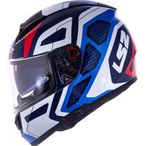 Capacete LS2 Vector Evo FF397 Interceptor Azul/Branco/Vermelho (Tri-composto)62/XL