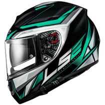 Capacete LS2 Vector FF397 Evo Rider - Prata/Verde (Tri-composto) 64/XXL Capacete LS2 Vector FF397 Evo Rider - Prata/Verde (Tri-composto) 64/XXL