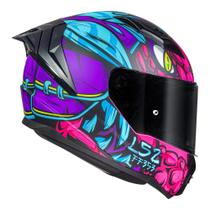 Capacete ls2 vigo drillox roxo fosco