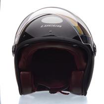 Capacete lucca aberto galaxy - glossy black