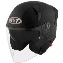 Capacete Masculino Aberto KYT TTR Jet Preto Fosco Moto