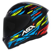 Capacete Masculino Asx City Arrow Azul Esportivo Fechado