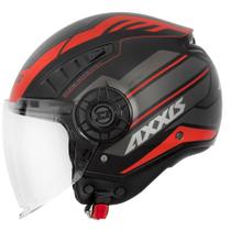 Capacete Masculino Axxis Aberto Metro Leisure Vermelho Moto