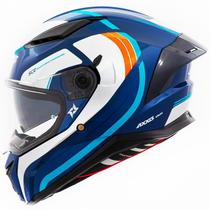 Capacete Masculino Axxis Panther Tribute Azul Oculos Moto