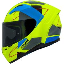 Capacete Masculino Axxis Segment Switch Amarelo Moto Fechado